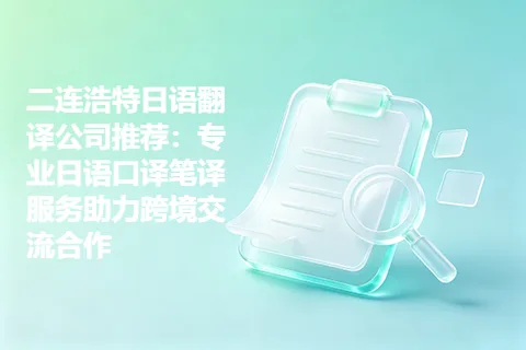 二连浩特日语翻译公司推荐：专业日语口译笔译服务助力跨境交流合作