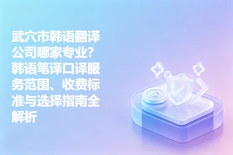 武穴市韩语翻译公司哪家专业？韩语笔译口译服务范围、收费标准与选择指南全解析