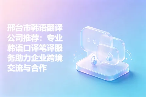 邢台市韩语翻译公司推荐：专业韩语口译笔译服务助力企业跨境交流与合作