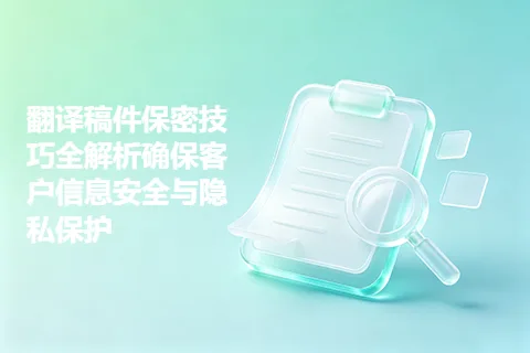 翻译稿件保密技巧全解析确保客户信息安全与隐私保护