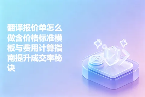 翻译报价单怎么做含价格标准模板与费用计算指南提升成交率秘诀