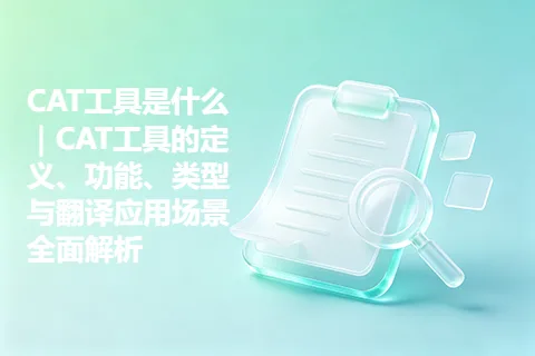 CAT工具是什么｜CAT工具的定义、功能、类型与翻译应用场景全面解析