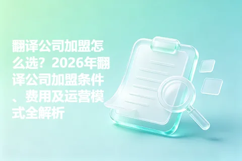 翻译公司加盟怎么选?2026年翻译公司加盟条件、费用及运营模式全解析