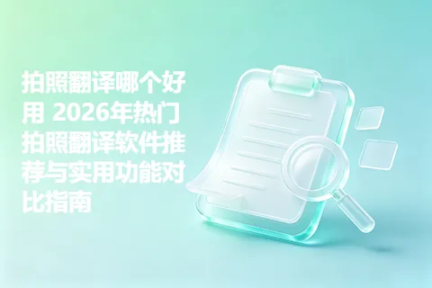 拍照翻译哪个好用 2026年热门拍照翻译软件推荐与实用功能对比指南