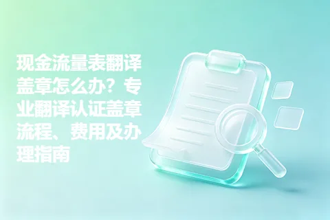 现金流量表翻译盖章怎么办？专业翻译认证盖章流程、费用及办理指南