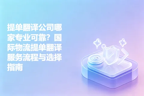 提单翻译公司哪家专业可靠？国际物流提单翻译服务流程与选择指南