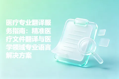 医疗专业翻译服务指南：精准医疗文件翻译与医学领域专业语言解决方案