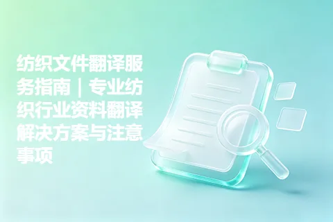 纺织文件翻译服务指南｜专业纺织行业资料翻译解决方案与注意事项