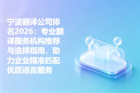 宁波翻译公司排名2026：专业翻译服务机构推荐与选择指南，助力企业精准匹配优质语言服务