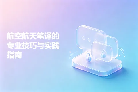 航空航天笔译的专业技巧与实践指南