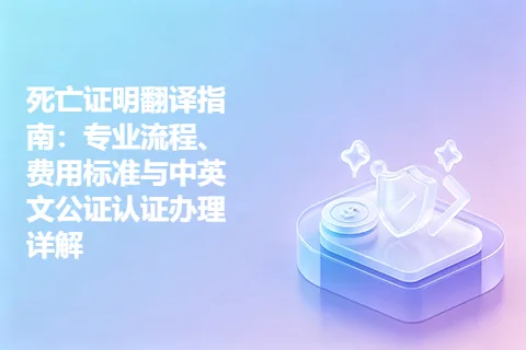 死亡证明翻译指南：专业流程、费用标准与中英文公证认证办理详解