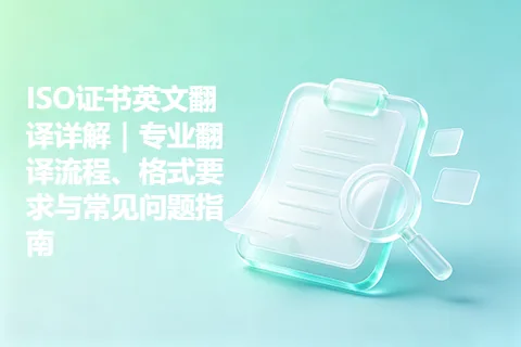 ISO证书英文翻译详解｜专业翻译流程、格式要求与常见问题指南