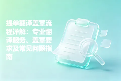 提单翻译盖章流程详解：专业翻译服务、盖章要求及常见问题指南