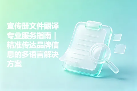 宣传册文件翻译专业服务指南｜精准传达品牌信息的多语言解决方案