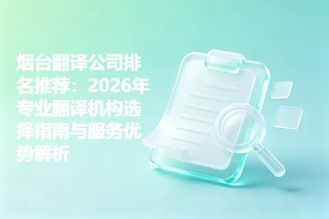 烟台翻译公司排名推荐：2026年专业翻译机构选择指南与服务优势解析