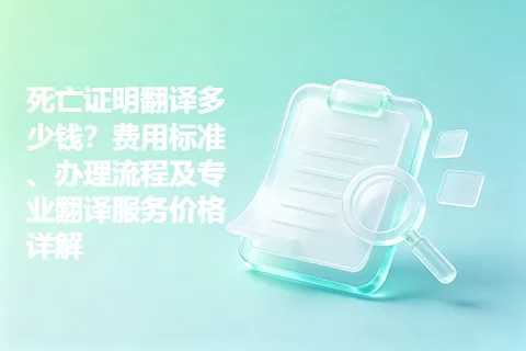 死亡证明翻译多少钱？费用标准、办理流程及专业翻译服务价格详解