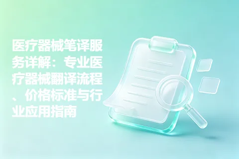 医疗器械笔译服务详解：专业医疗器械翻译流程、价格标准与行业应用指南