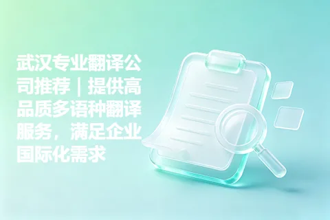 武汉专业翻译公司推荐｜提供高品质多语种翻译服务，满足企业国际化需求