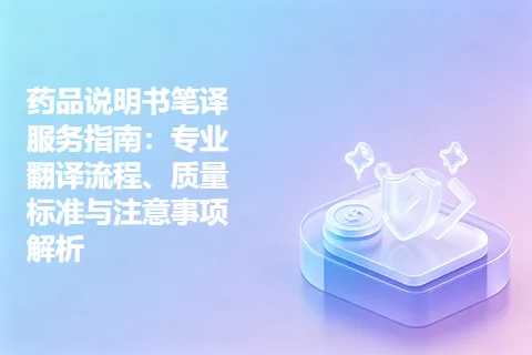 药品说明书笔译服务指南：专业翻译流程、质量标准与注意事项解析