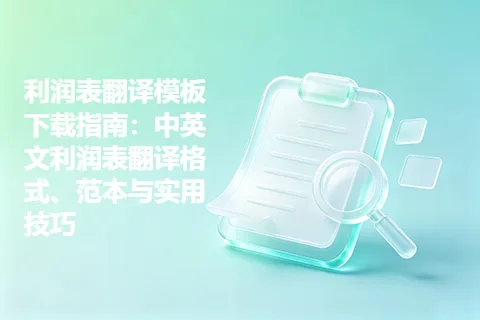 利润表翻译模板下载指南：中英文利润表翻译格式、范本与实用技巧