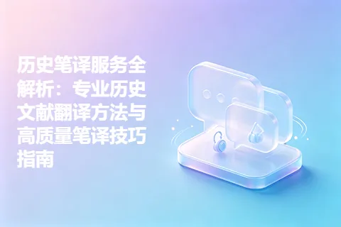 历史笔译服务全解析：专业历史文献翻译方法与高质量笔译技巧指南