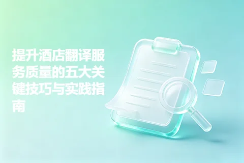 提升酒店翻译服务质量的五大关键技巧与实践指南