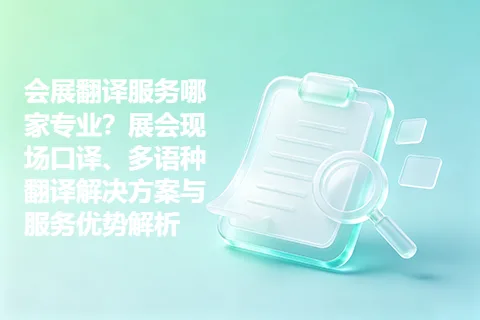 会展翻译服务哪家专业？展会现场口译、多语种翻译解决方案与服务优势解析