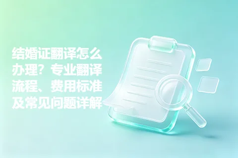 结婚证翻译怎么办理？专业翻译流程、费用标准及常见问题详解