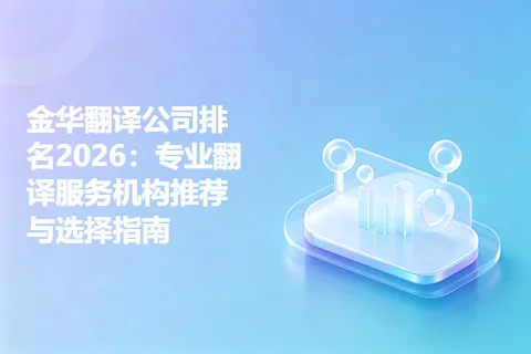 金华翻译公司排名2026：专业翻译服务机构推荐与选择指南