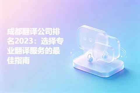 成都翻译公司排名2023：选择专业翻译服务的最佳指南