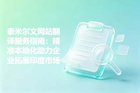 泰米尔文网站翻译服务指南:精准本地化助力企业拓展印度市场
