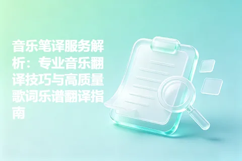 音乐笔译服务解析：专业音乐翻译技巧与高质量歌词乐谱翻译指南