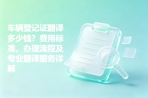 车辆登记证翻译多少钱？费用标准、办理流程及专业翻译服务详解