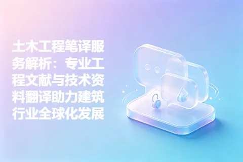 土木工程笔译服务解析：专业工程文献与技术资料翻译助力建筑行业全球化发展