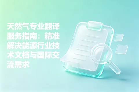 天然气专业翻译服务指南：精准解决能源行业技术文档与国际交流需求