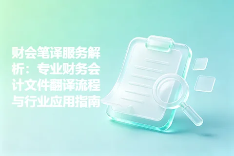 财会笔译服务解析：专业财务会计文件翻译流程与行业应用指南