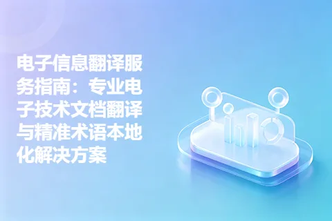 电子信息翻译服务指南：专业电子技术文档翻译与精准术语本地化解决方案