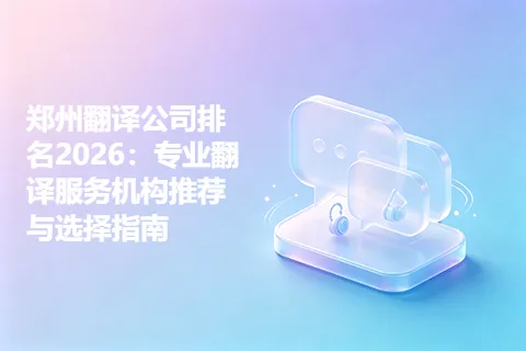 郑州翻译公司排名2026：专业翻译服务机构推荐与选择指南