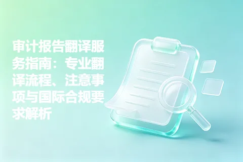 审计报告翻译服务指南：专业翻译流程、注意事项与国际合规要求解析