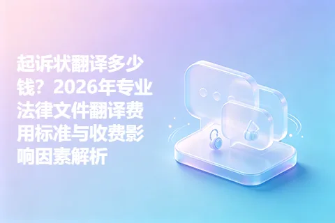 起诉状翻译多少钱？2026年专业法律文件翻译费用标准与收费影响因素解析