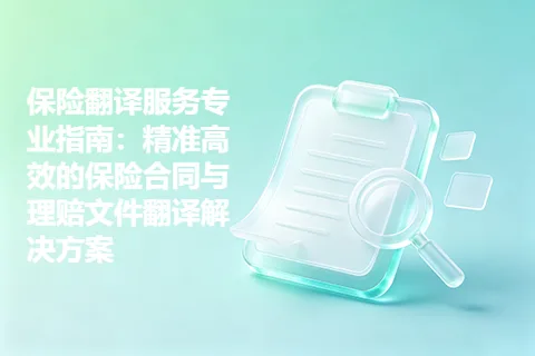保险翻译服务专业指南：精准高效的保险合同与理赔文件翻译解决方案