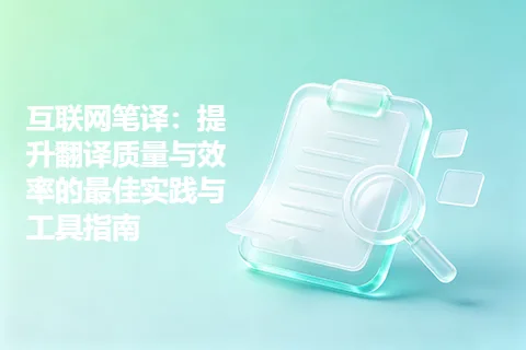 互联网笔译：提升翻译质量与效率的最佳实践与工具指南