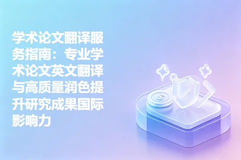 学术论文翻译服务指南：专业学术论文英文翻译与高质量润色提升研究成果国际影响力