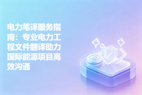 电力笔译服务指南：专业电力工程文件翻译助力国际能源项目高效沟通