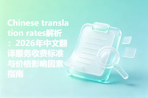 Chinese translation rates解析：2026年中文翻译服务收费标准与价格影响因素指南