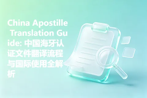 China Apostille Translation Guide: 中国海牙认证文件翻译流程与国际使用全解析