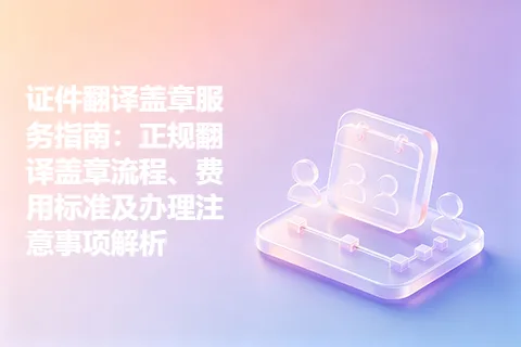 证件翻译盖章服务指南：正规翻译盖章流程、费用标准及办理注意事项解析