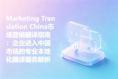 Marketing Translation China市场营销翻译指南：企业进入中国市场的专业本地化翻译服务解析