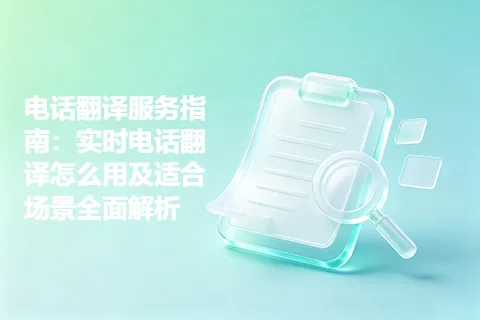 电话翻译服务指南：实时电话翻译怎么用及适合场景全面解析
