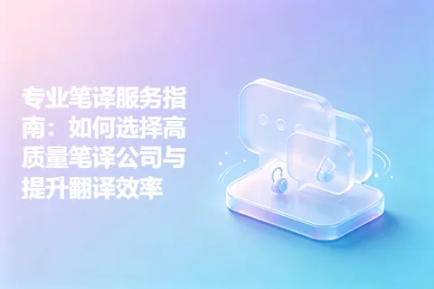 专业笔译服务指南：如何选择高质量笔译公司与提升翻译效率
